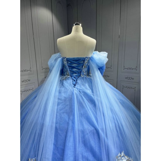 Mumuleo Vestido De Xv Aos En Azul Marino Sky Blue Quinceanera Dress 2025 De Para 15 Aos Quincera Dress Azul Quinceanera Dresses