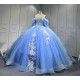 Mumuleo Vestido De Xv Aos En Azul Marino Sky Blue Quinceanera Dress 2025 De Para 15 Aos Quincera Dress Azul Quinceanera Dresses