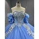 Mumuleo Vestido De Xv Aos En Azul Marino Sky Blue Quinceanera Dress 2025 De Para 15 Aos Quincera Dress Azul Quinceanera Dresses