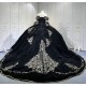 Mumuleo Vestidos 15 Anos Suzhou Factory Directly Vestido De 15 Anos Black and Gold Embroidery Mexican Quinceanera Dresses
