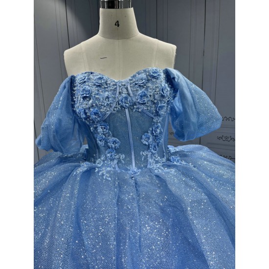 Mumuleo Princess Sky Blue Quinceanera Dresses Vestidos De 15 Anos Vestidos Quinceaeras Azul Rey