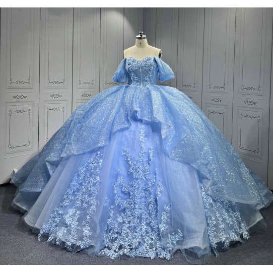 Mumuleo Princess Sky Blue Quinceanera Dresses Vestidos De 15 Anos Vestidos Quinceaeras Azul Rey
