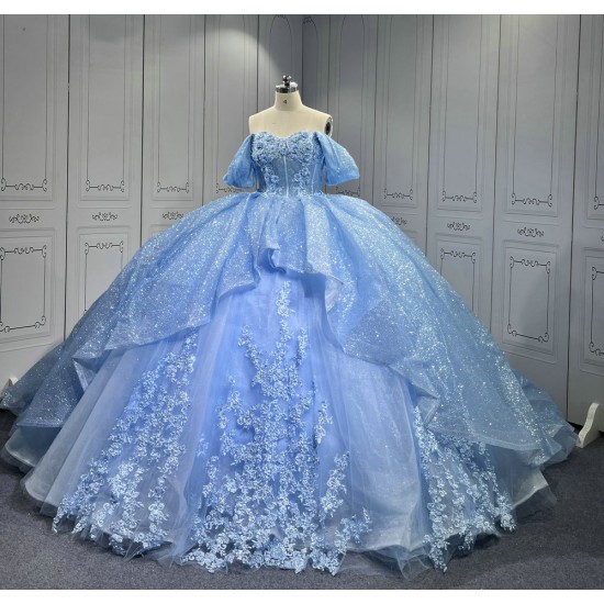 Mumuleo Princess Sky Blue Quinceanera Dresses Vestidos De 15 Anos Vestidos Quinceaeras Azul Rey