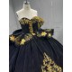 Mumuleo Black Mexican Quinceanera Dresses With Embroidery Para Fiesta Vestidos De 15 Aos XV De Quinceaera Ball Gowns Burdeos