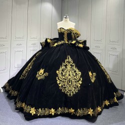 Mumuleo Black Mexican Quinceanera Dresses With Embroidery Para Fiesta Vestidos De 15 Aos XV De Quinceaera Ball Gowns Burdeos