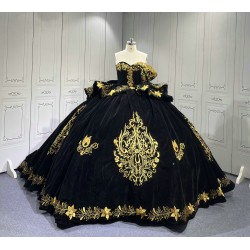 Mumuleo Black Mexican Quinceanera Dresses With Embroidery Para Fiesta Vestidos De 15 Aos XV De Quinceaera Ball Gowns Burdeos