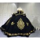 Mumuleo Black Mexican Quinceanera Dresses With Embroidery Para Fiesta Vestidos De 15 Aos XV De Quinceaera Ball Gowns Burdeos