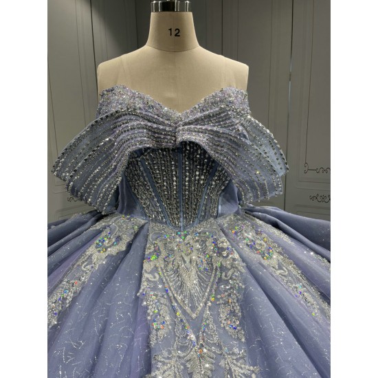 Mumuleo Metallic Blue Quinceanera Dresses 2025 Vestidos De 15 Aos De Festas Quinceanera Vestidos De Xv Aos Para Azul