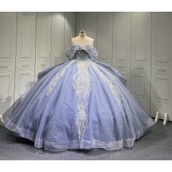 Mumuleo Metallic Blue Quinceanera Dresses 2025 Vestidos De 15 Aos De Festas Quinceanera Vestidos De Xv Aos Para Azul