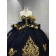 Mumuleo Black Mexican Quinceanera Dresses With Embroidery  Para Fiesta Vestidos De 15 Aos XV De Quinceaera Ball Gowns Burdeos