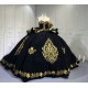 Mumuleo Black Mexican Quinceanera Dresses With Embroidery  Para Fiesta Vestidos De 15 Aos XV De Quinceaera Ball Gowns Burdeos