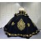 Mumuleo Black Mexican Quinceanera Dresses With Embroidery  Para Fiesta Vestidos De 15 Aos XV De Quinceaera Ball Gowns Burdeos