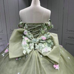 Mumuleo Sage Green Quinceanera Dress off the Shoulder 15 Dresses BallGown Vestidos Anos Quinceaneras Vestido Fiesta