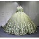 Mumuleo Sage Green Quinceanera Dress off the Shoulder 15 Dresses BallGown Vestidos Anos Quinceaneras Vestido Fiesta