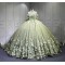 Mumuleo Sage Green Quinceanera Dress off the Shoulder 15 Dresses BallGown Vestidos Anos Quinceaneras Vestido Fiesta