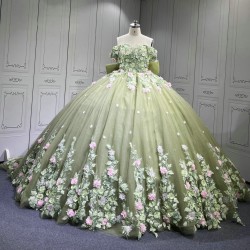 Mumuleo Sage Green Quinceanera Dress off the Shoulder 15 Dresses BallGown Vestidos Anos Quinceaneras Vestido Fiesta