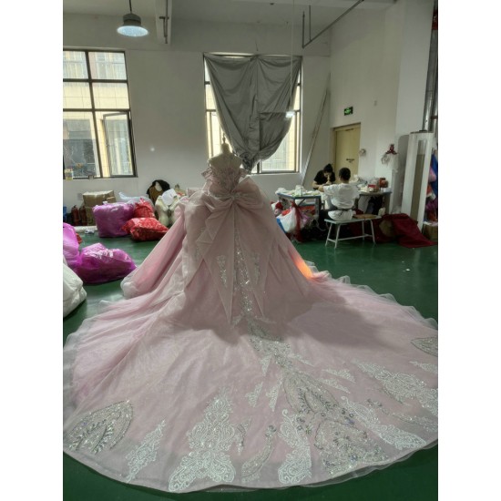 Mumuleo Blush Pink Quinceanera Dresses 2025 Mexican Quince XV Vestidos De 15 Ball Gown Aos Verde Debutante Para