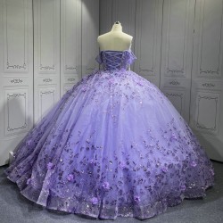 2025 Mumuleo Lilac 4 in 1 Quinceanera Dresses Vestidos Para De 15 Aos De Blanco De Quinceaera De Mariposa De 15 Aos Color Vino