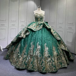 Mumuleo Emerald Green Quinceanera Dresses 2025 Sweet 16 Vestidos De Fiesta Vestidos De 15 Aos XV Para Economic