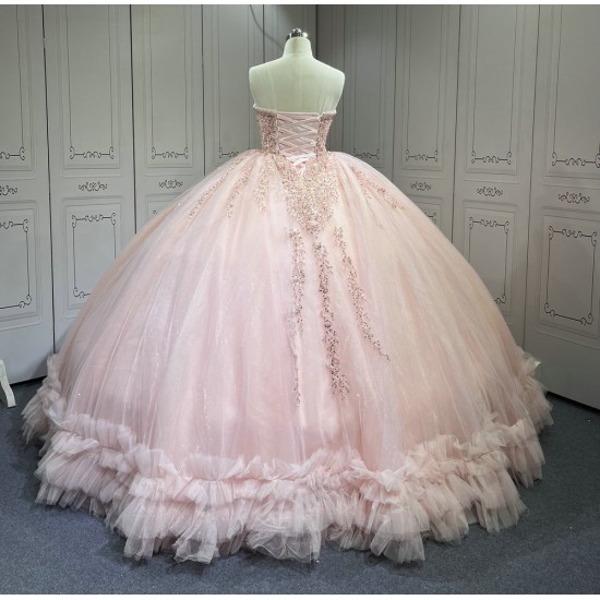 Mumuleo Blush pink Quinceanera Dresses Mexican Vestidos De Quinceaera 2025 Vestidos Para Me Da Noiva Dulces 16 Vestidos