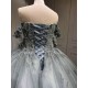 Mumuleo Metallic Blue Quinceanera Dress Lace Appliques 15 Dresses Ball Gown Vestidos Anos Quinceaneras Vestido Fiesta