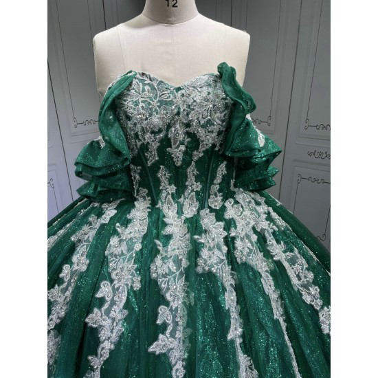 Mumuleo Emerald Green Quinceanera Dresses Vestidos De 15 De Xv Aos Quince 2025 Quinceaera Ball Gowns Vestidos Para 16 Aos