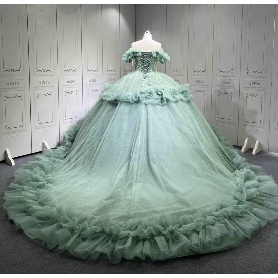 Mumuleo Sage Green Dresses for Quinceaeras Vestidos De Quince 15 Anos Plus Size Vestidos De Quinceaera 2025 Novia Civil
