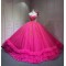 Mumuleo Fuchsia Sweet 16 Dress Vestido 15 Aos Con Cola Desmontable Vestidos De Quinceaneras Ball Gown Prom Dress with Long Train