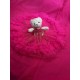 Fuchsia Ruffled Doll Quinceanera Teddy Bear Gowns Appliqued Vestidos De Quinceanera Gowns Decoration Bear Customised