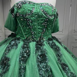Mumuleo Emerald Green Quinceanera Dress Vestidos De 15 Aos Azul Para 15 Aos Xv Dresses Vestidos De 15 Ball Gown Blue Verde