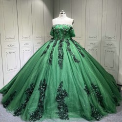 Mumuleo Emerald Green Quinceanera Dress Vestidos De 15 Aos Azul Para 15 Aos Xv Dresses Vestidos De 15 Ball Gown Blue Verde