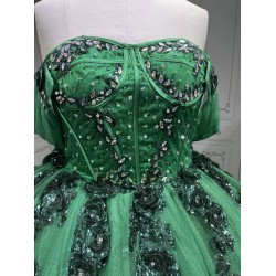 Mumuleo Emerald Green Quinceanera Dress Vestidos De 15 Aos Azul Para 15 Aos Xv Dresses Vestidos De 15 Ball Gown Blue Verde