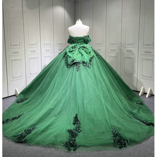 Mumuleo Emerald Green Quinceanera Dress Vestidos De 15 Aos Azul Para 15 Aos Xv Dresses Vestidos De 15 Ball Gown Blue Verde
