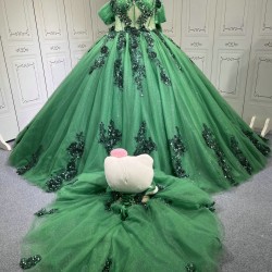 Emerald Green Vestido De 15 Anos Quinceanera Ball Gown Vestido Festa Zimmermann Dresses Medida Princesa 2025 Graduacion