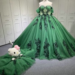 Emerald Green Vestido De 15 Anos Quinceanera Ball Gown Vestido Festa Zimmermann Dresses Medida Princesa 2025 Graduacion