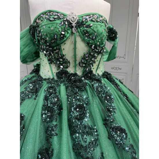 Emerald Green Vestido De 15 Anos Quinceanera Ball Gown Vestido Festa Zimmermann Dresses Medida Princesa 2025 Graduacion