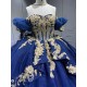 Blue With Gold Vestidos De 15 Anos Quinceaneras 2025 Robes De SoreeVestido De Festa Vestidos En LiquidacionEnvio Gratis
