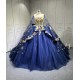 Blue With Gold Vestidos De 15 Anos Quinceaneras 2025 Robes De SoreeVestido De Festa Vestidos En LiquidacionEnvio Gratis