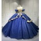 Blue With Gold Vestidos De 15 Anos Quinceaneras 2025 Robes De SoreeVestido De Festa Vestidos En LiquidacionEnvio Gratis