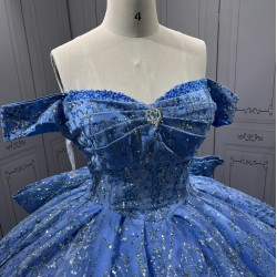 2025 Sky Blue Quinceanera Dresses Princess Ball Gown Lace Appliques Sweetheart Girls Sweet 15 Vestidos De 15 Anos
