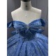 2025 Sky Blue Quinceanera Dresses Princess Ball Gown Lace Appliques Sweetheart Girls Sweet 15 Vestidos De 15 Anos