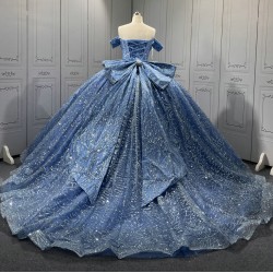 2025 Sky Blue Quinceanera Dresses Princess Ball Gown Lace Appliques Sweetheart Girls Sweet 15 Vestidos De 15 Anos
