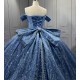 2025 Sky Blue Quinceanera Dresses Princess Ball Gown Lace Appliques Sweetheart Girls Sweet 15 Vestidos De 15 Anos