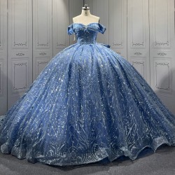 2025 Sky Blue Quinceanera Dresses Princess Ball Gown Lace Appliques Sweetheart Girls Sweet 15 Vestidos De 15 Anos