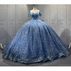 2025 Sky Blue Quinceanera Dresses Princess Ball Gown Lace Appliques Sweetheart Girls Sweet 15 Vestidos De 15 Anos