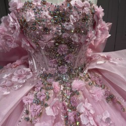 Vestidos de 15 Quinceañera Amarillo Debutante Longo Princesa Vestidos de xv Años Color Rose Gold Quinceanera Dresses