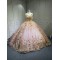 Vestidos de 15 Quinceañera Amarillo Debutante Longo Princesa Vestidos de xv Años Color Rose Gold Quinceanera Dresses
