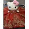 Red With Gold Mini Quinceanera Teddy Bear Gowns Appliqued Vestidos de Quinceanera Gowns Decoration Bear Customised