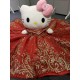 Red With Gold Mini Quinceanera Teddy Bear Gowns Appliqued Vestidos de Quinceanera Gowns Decoration Bear Customised