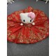 Red With Gold Mini Quinceanera Teddy Bear Gowns Appliqued Vestidos de Quinceanera Gowns Decoration Bear Customised